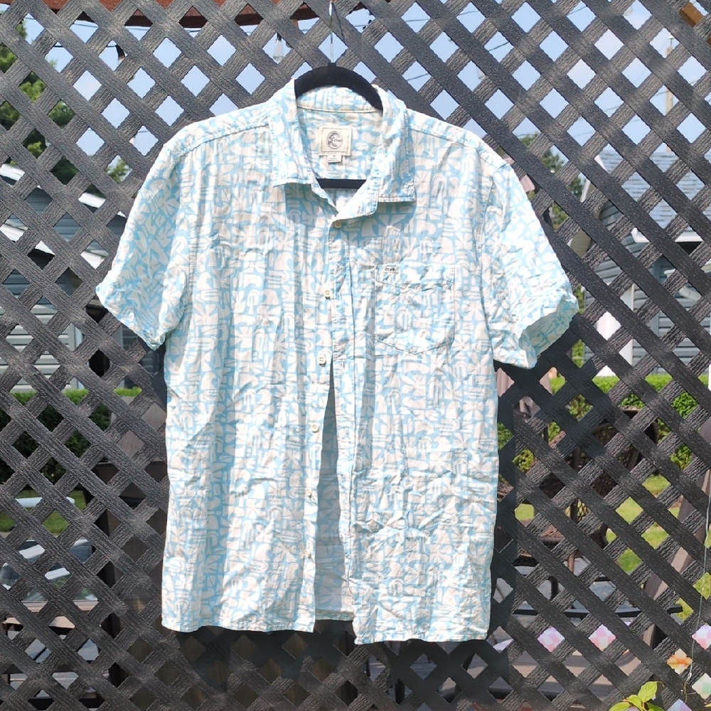 O'Neill Light Blue Patterned Button Down Shirt